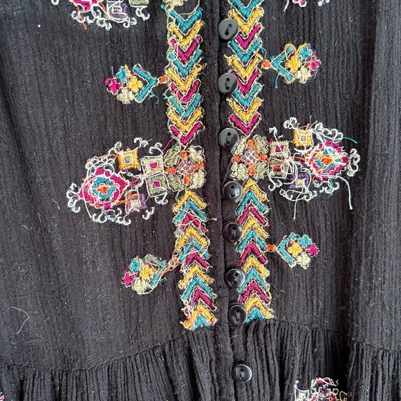 Free People Arianna Embroidered Shirt Dress - Picture 9 of 14